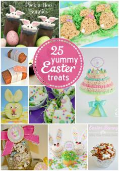 
                    
                        25 yummy Easter treats! Easter treats are so fun to make and I think what makes them extra special is all the bright, fun colors that are used to create these delicious goodies.
                    
                