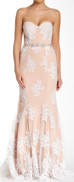 
                    
                        Chantilly lace gown
                    
                