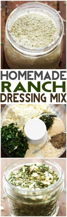 
                    
                        Homemade Ranch Dressing Mix... this is SO simple, so easy to make and is GREAT to have on hand! It tastes so much better homemade!
                    
                