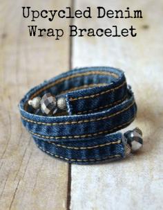 
                    
                        Upcycled Denim Wrap Bracelet from One Artsy Mama
                    
                