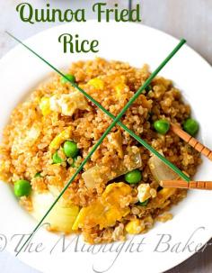 
                    
                        Quinoa Fried Rice | bakeatmidnite.com | #quinoa #friedrice #vegetarian
                    
                