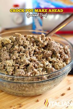 
                    
                        Crock Pot Make Ahead Ground Beef from @SlowRoasted
                    
                