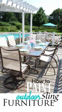 
                    
                        Follow these tips to successfully paint outdoor furniture to withstand the elements. | In My Own Style
                    
                