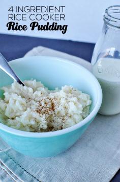 
                    
                        4 Ingredient Rice Cooker Rice Pudding- the easiest rice pudding to make & tastes amazing!
                    
                