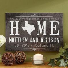 
                    
                        Awww I love this canvas print! What a beautiful wedding gift idea! You can personalize it with any state in the middle and all the couple's info ... love it! #Wedding
                    
                