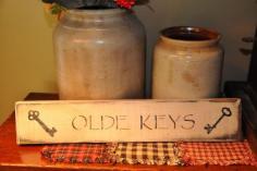 
                    
                        Primitive Painted Signs | olde keys wood sign this sign is made of pine painted and distressed ...
                    
                