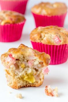 
                    
                        Rhubarb and marzipan muffins - Sweet, tangy and very moreish.
                    
                