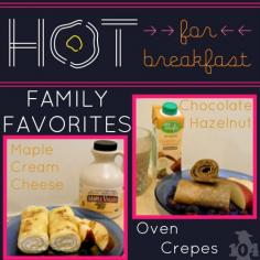 
                    
                        I'm kicking off #hotforbreakfast with our family favorite, crepes in the oven. Easy and error-proof. Enjoy them with a maple cream cheese filling using Maple Valley syrup, or make them chocolate hazelnut with Pacific Foods non-dairy milks.
                    
                