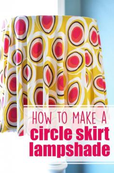 
                    
                        How to make a circle skirt lamp shade with theboldabode.com.  It's as easy as 1-2-3!
                    
                