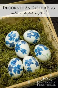 
                    
                        Check out this super simple way to decorate Easter eggs with paper napkins! They only take about five minutes to make, and they turn out gorgeous every single time!
                    
                