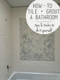 
                    
                        How to Tile a Bathroom | DIY Tile Bathroom Makeover Ideas by DIY Ready at  diyready.com/...
                    
                