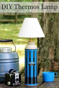 
                    
                        Super easy DIY tutorial for turning a thermos into a lamp.  How cool is that!
                    
                