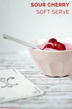 
                    
                        Sour Cherry Soft Serve | WIN-WINFOOD.com This sour cherry soft serve tastes like sour cherries and cream and a touch of vanilla all combined into creamy deliciousness. #cleaneating #healthy #vegan #glutenfree
                    
                