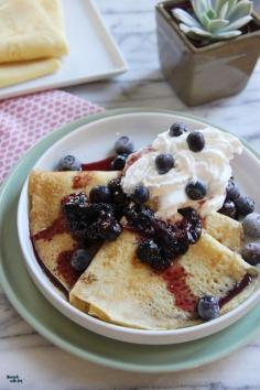 
                    
                        Blueberry Crepes - a no-fail recipe for breakfast, lunxch, or brinner | cupcakesandkalech...
                    
                