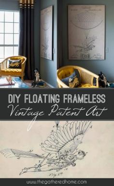 
                    
                        Large-scale art can be so expensive, but you can DIY an enormous floating frameless piece of art affordably with this step by step tutorial! This particular piece was made using an enlarged vintage patent image, but the sky is the limit for the actual art you choose to use - get all the instructions for building this chic floating wall mount right here! www.thegatheredho...
                    
                