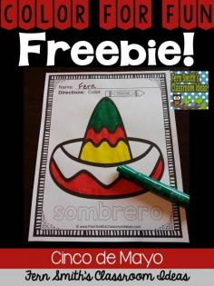 
                    
                        #FREE - Eleven Cinco de Mayo Color For Fun Printables for your Classroom. Visit this post for ideas, tips and freebies to have a little Cinco de Mayo fun at your school. #CincodeMayo
                    
                