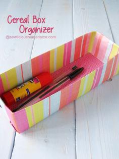 
                    
                        Recycle cereal boxes into Drawer Organizers. Perfect for the office or craft room! sewlicioushomedec...
                    
                