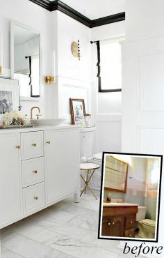 
                    
                        Bathroom Before & After | Kristin Cadwallader via Bliss at Home
                    
                