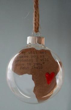 
                    
                        Africa Map Glass Ball Fundraising Idea. This ornament is for a mission trip fundraiser idea, and you can put it on a tree at the church. hative.com/...
                    
                