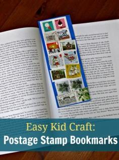 
                    
                        How to make handmade bookmarks out of old postage stamps. An easy kid craft perfect for a gift for friends, grandparents or teachers.
                    
                