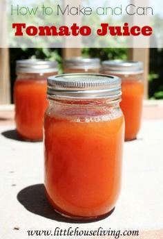 
                    
                        How to Can Tomato Juice, need this for summer!
                    
                