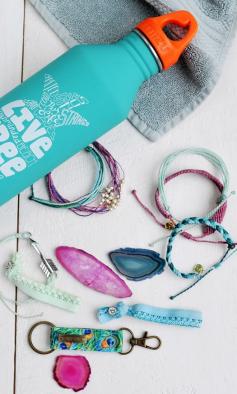 
                    
                        Live Free - Pura Vida Accessories, love the colorful water bottle, so many different types of bracelets!
                    
                