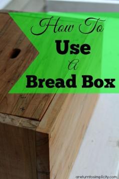 
                    
                        Tired of your homemade bread turning crumbly and moldy after a few days? Here is the old fashioned, plastic-free solution!! Using a bread box keeps your bread fresh many days longer than using gross plastic bags! How To Use A Bread Box | areturntosimplici...
                    
                