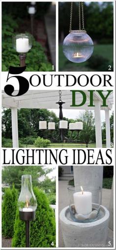 
                    
                        5 Outdoor Lighting Ideas by In My Own Style.  Perfect for outdoor entertaining!
                    
                