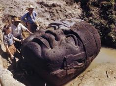 
                    
                        1. Man of Laventa  Archaeologists study a colossal Olmec stone head in La Venta, Mexico in this 1947 National Geographic photo. The Olmec civilization, the first in Mesoamerica, offers valuable clues into the development of the rest of the region.
                    
                