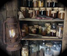 
                    
                        Primitive barn lamp light at Sweet Liberty Homestead! Love those canned goods!! Okra jams pickled eggs so gorgeous!
                    
                