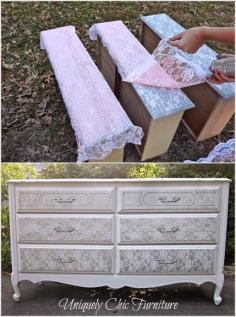 
                    
                        An Old Dresser Got a Stunning Lace Makeover
                    
                