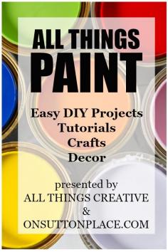 
                    
                        DIY Paint Projects and Giveaway | Tons of links for projects that use paint. | Tutorials, Decor, Crafts and more!
                    
                