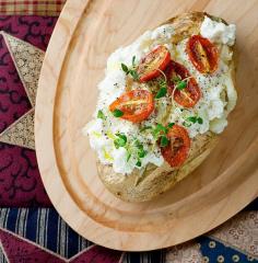 
                    
                        Baked Potato with Ricotta and Tomatoes by Framed Cooks. Kate Morgan Jackson
                    
                