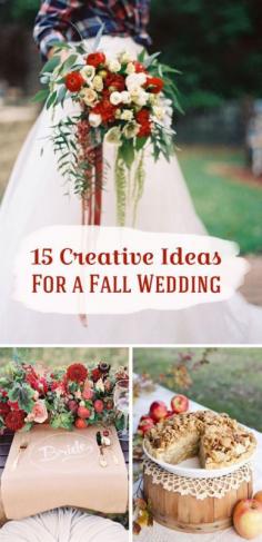 
                    
                        Fall weddings bring out all the best of the season! From warm colors, to comfort food; autumn nuptials take a bit of out of the box thinking.  And good news, there is still plenty of time to start planning! If you see a Fall wedding in your future, read on as eBay shares 15 creative ideas that should start getting your inspiration flowing!
                    
                