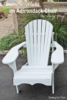 
                    
                        Make this comfy DIY Wood Adirondack Chair in one weekend! Step by step tutorial, material list and paint color included! www.settingforfou...
                    
                