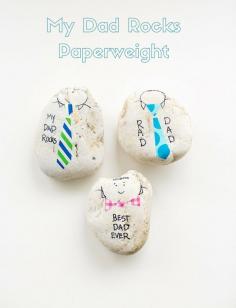 
                    
                        Make dad these cute and easy rock paperweights for Father's Day to show he's #1!
                    
                