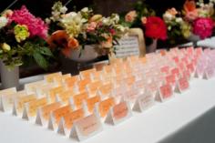 
                    
                        Ombre escort cards: www.stylemepretty... | Photography: Craig Paulson - cpaulson.com/
                    
                