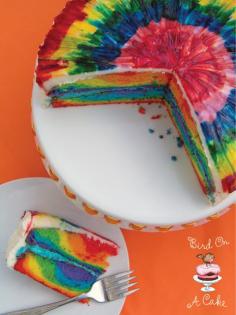 
                    
                        Bird On A Cake: Rainbow Tie Dye Cake
                    
                