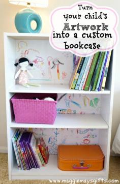 
                    
                        Great way to display your child's artwork. Line the back of shelving with it!
                    
                