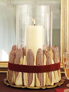 
                    
                        Indian corn is in abundance this time of year - use it to your advantage with a beautiful centerpiece.
                    
                