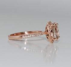 
                    
                        Sale Rose gold engagement ring Peach sapphire by EidelPrecious
                    
                