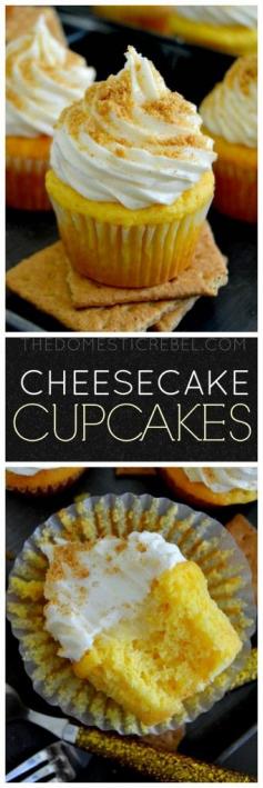 
                    
                        These Cheesecake Cupcakes are delightfully easy cupcakes that taste just like rich and creamy cheesecake!
                    
                