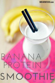 
                    
                        Peanut Butter Banana Smoothie | WIN-WINFOOD.com  This frothy, rich and satisfying peanut butter banana smoothie is the perfect post-workout snack or a clean eating breakfast. Foolproof recipe, ready in 5 minutes #cleaneating #vegan #vegetarian
                    
                