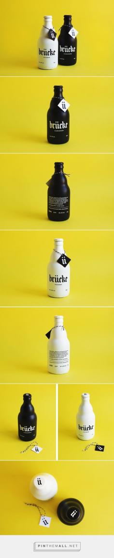 
                    
                        Brücke Bier by Anna Salvador on Behance curated by Packaging Diva PD. Love this black and white beer packaging branding.
                    
                