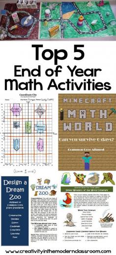 
                    
                        Need some ideas to keep students engaged when learning math at the end of the school year? Here's our top five picks for end of year math activities!
                    
                
