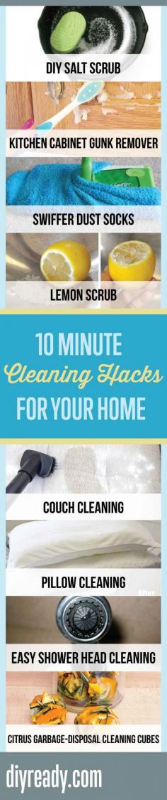 
                    
                        10 Minute Cleaning Hacks For Your Home | Easy Home Cleaners That Cost Nothing! By DIY Ready. diyready.com/...
                    
                