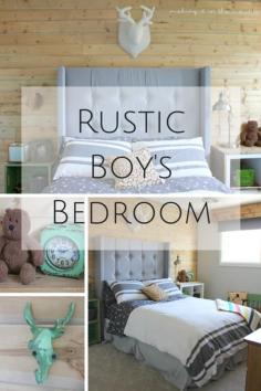 
                    
                        This Rustic Boy's Bedroom design is overflowing with awesome DIY projects and budget friendly design elements!
                    
                