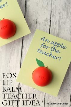 
                    
                        EOS Lip Balm Teacher Gift Idea -- with a free printable!  The perfect quick gift to give to a special teacher for Teacher Appreciation Week or just because!
                    
                