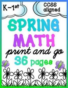 
                    
                        Spring will be here soon! Give your self a break and your planning a head start with these adorable spring themed math printables.A 3 page FREEBIE of my 36 page bundle Perfect for homework, morning work or for early finishers. Black and White, great for saving ink, and allowing students to express their creativity and color in the cute graphics. 36 pages included in my paid file.The packet is $3.50, that's 10 cents per page!
                    
                