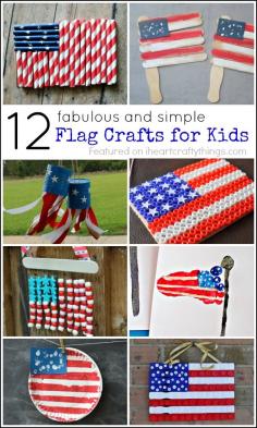 
                    
                        12 Fabulous American Flag Crafts for Kids. Fun patriotic kids crafts for the Fourth of July.
                    
                